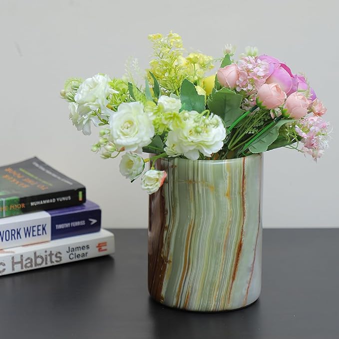 Marble Wine Chiller- Premium Wine Chiller Bucket- Perfect Wine Bottle Chiller- Keep Your Champagne Chiller and Safe- Easily Holds 750ml Bottle - Wine Cooler (Onyx Green)