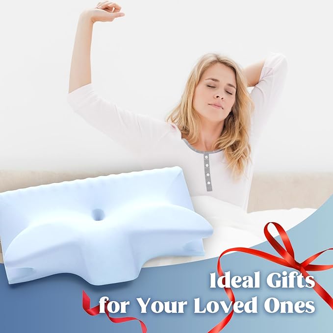 Cervical Pillow for Neck Pain Relief, Cooling Contour Memory Foam Pillows Support Odorless Ergonomic Neck Pillow Adjustable Orthopedic Bed Pillow for Side Back Stomach Sleeper with Pillowcase