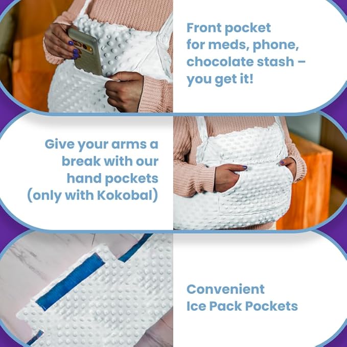 Mastectomy Pillow Post Op Pillow for Breast Surgery Recovery | Choose The Color for You | Hand Ice-Pack Pockets | Converts to Cloud Soft Cushion (Serene Sky)