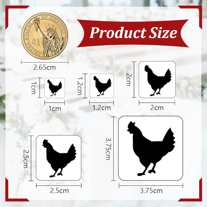 OLYCRAFT 1200pcs 4 Styles Black Meal Stickers 1 Inch Food Choice Sticker Beef/Chicken/Fish/Carrot Wedding Meal Indicator Stickers Kitchen Stickers for Place Card Wedding Party Supplies