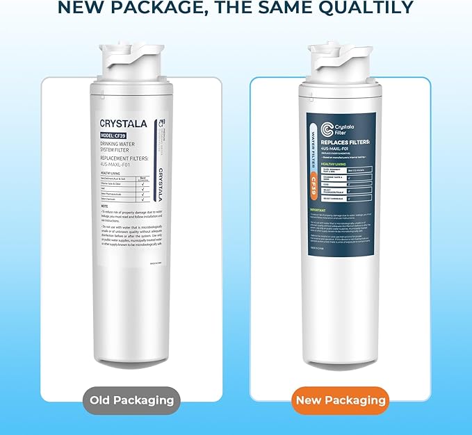 Crystala Filters 4US-MAXL-F01 Replacement Filter, Compatible with 4US-MAXL-S01 System, 2PACK