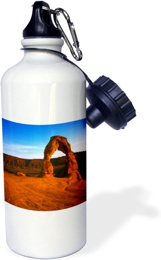 3dRose USA, Utah, NP, Delicate Arch-Sports Water Bottle, 21oz , 21 oz, Multicolor