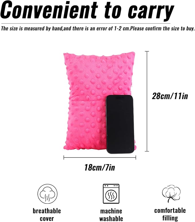 Small Pillow for Travel-Mini Travel Neck Pillows 11''*7''-Small Decorative Pillow-Tiny Pillows for Neck, Travel, Dogs, Cats