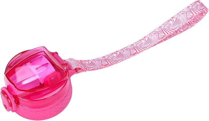 OLDLEY Replacement Straw Lid for 15 oz Water Bottle, Leakproof Spillproof Dustproof One-Click Open Cap with Carry Strap