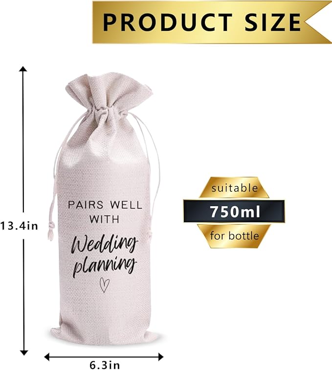 Pairs Well With Wedding Planning Mr and Mrs Wedding Gift Engagement Gift Bag For Couples bride/him/her Newly Engaged Gift Wine Tote Bridal Shower Gift