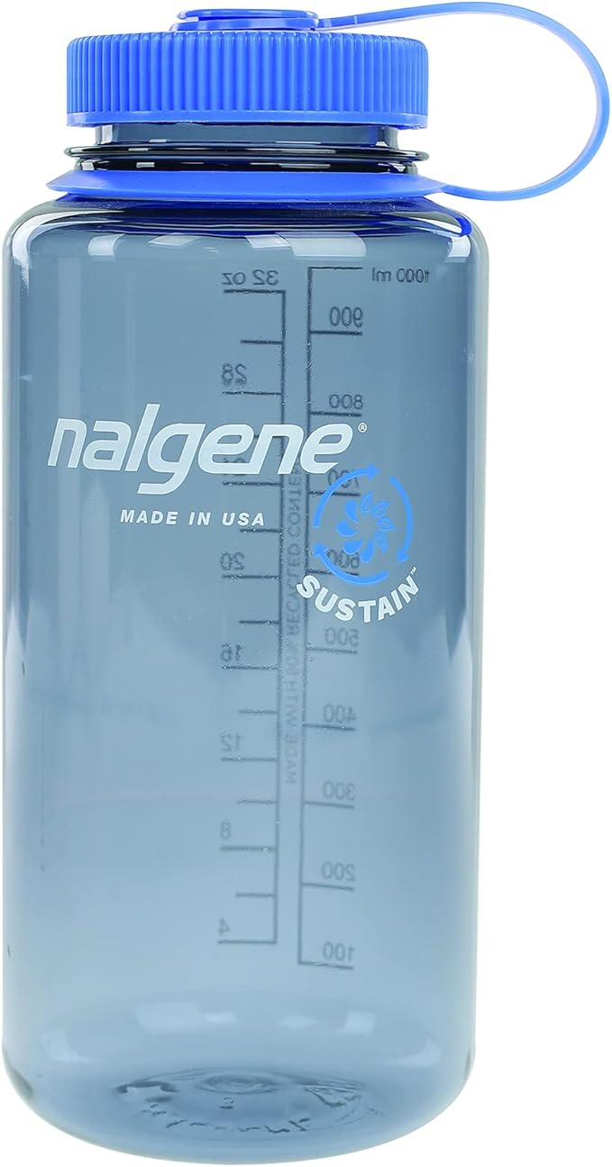 Nalgene Sustain Tritan BPA-Free Water Bottles Made with 50% Recycled Plastic Waste | 48 OZ & 32 OZ Wide Mouth