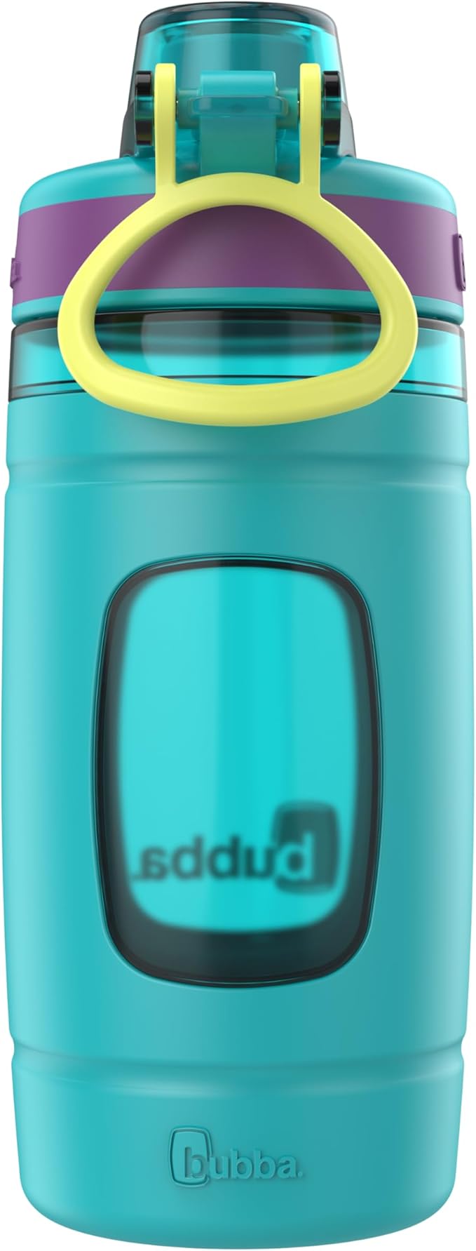 Bubba Kids Flo Silicone Sleeve and Wide Mouth, 16oz, 2-Pack Water Bottle, Medium, Scuba; Grape