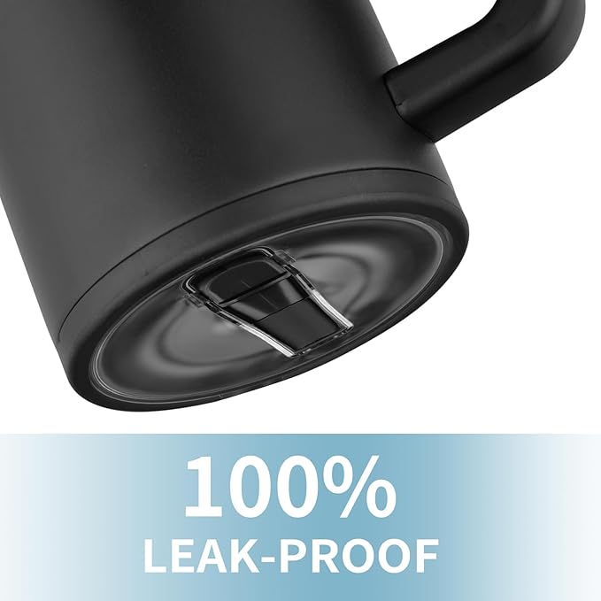 Tumbler with Handle and Straw,100% Leak-proof Travel Coffee Tumbler,40 oz tumbler with handle and straw,Gifts for Women Men,Black