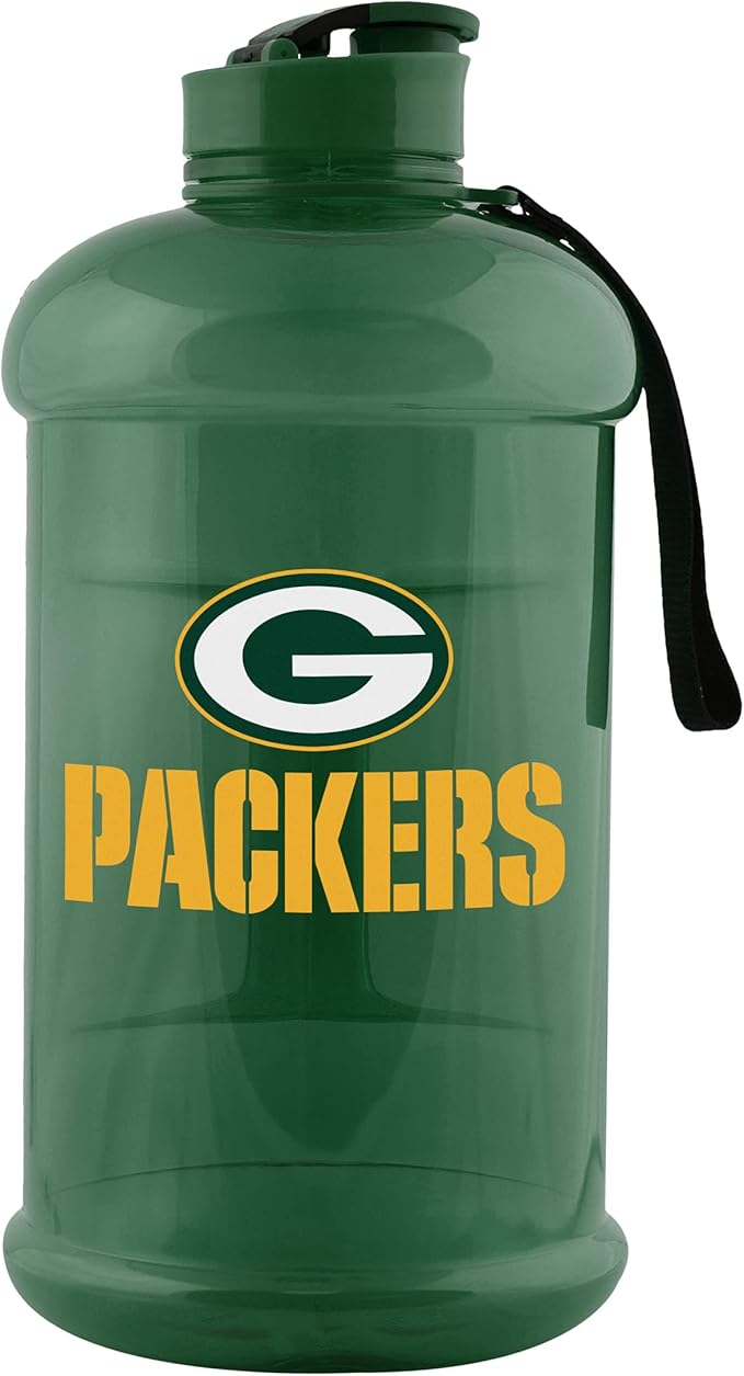 FOCO NFL Team Logo 2L Plastic Clear Large Sports Water Bottle