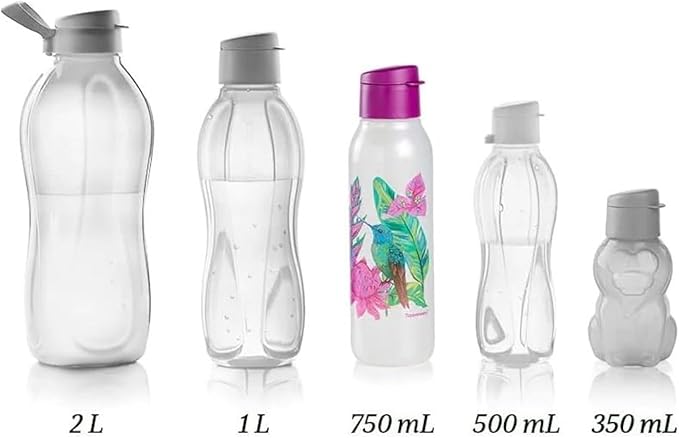 Tupperware Hummingbird Medium ECO Shimmers Water Bottle 25 oz / 750 mL Purple