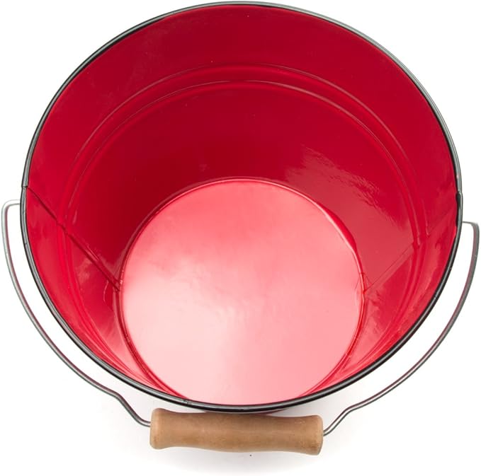 Red Serving Pail Ice Bucket, 7.25 x 7.25 x 6 inches