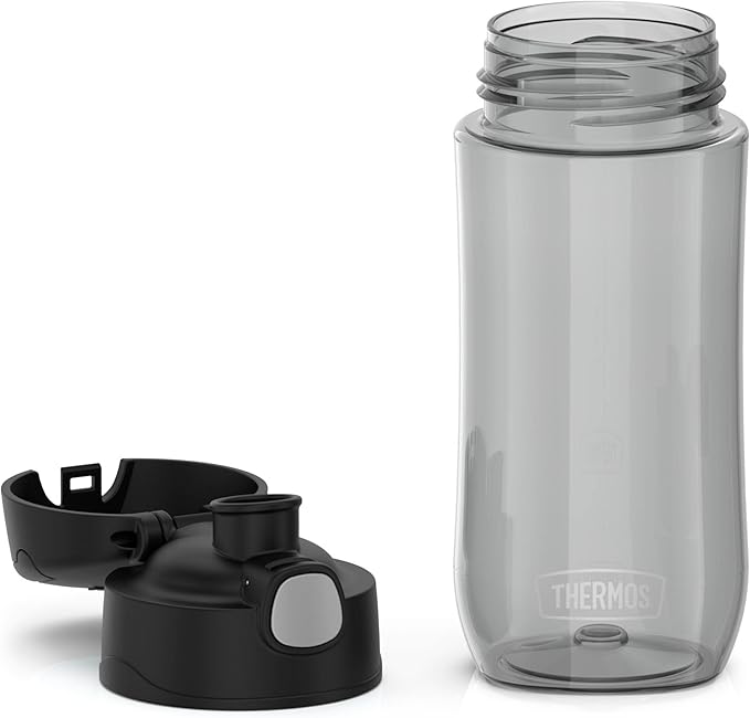 THERMOS FUNTAINER 16 Ounce Plastic Hydration Bottle with Spout, Black