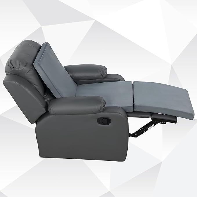 HOMBYS 3-in-1 Recliner Seat Cushion with Lumbar Support Pillow & Footrest, Multi-Functional Adjustable Height 2" to 6" for You to Choose, Non-Slip Memory Foam Chair Cushion for Elderly, Light Grey