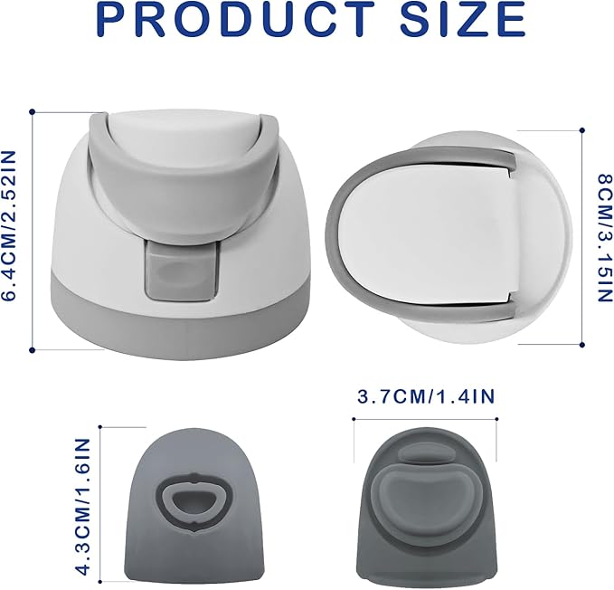 Replacement Lid for Owala Freesip Water Bottle Top Cap Protective Push-To-Open Lid Compatible With Owala Cup 16oz 24oz 32oz 40oz Bpa-Free Replacement Stopper for Owala Freesip Leak-Proof. (White)