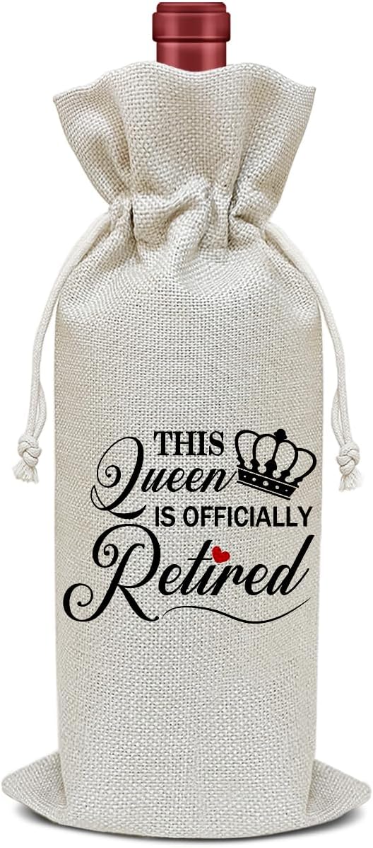 Retirement Wine Bag, Farewell Gifts Retirement Gifts for Women Men Coworkers Colleagues Friends, Party Favor Wine Champagne Gift Bag With Drawstring -15