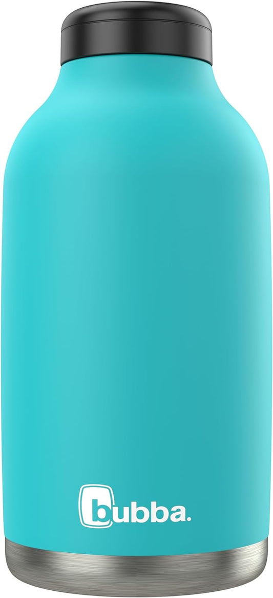 Bubba Radiant Stainless Steel Growler Simple Lid 64oz, Rubberized Water Bottle, Medium, Scuba