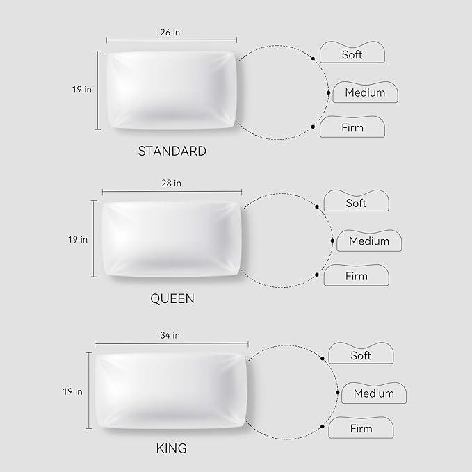 SLEEP ZONE Bed Pillows for Sleeping, King Size Set of 2, Sandwich Mesh with Breathable Sides, Premium Soft Pillows for Back, Stomach or Side Sleepers