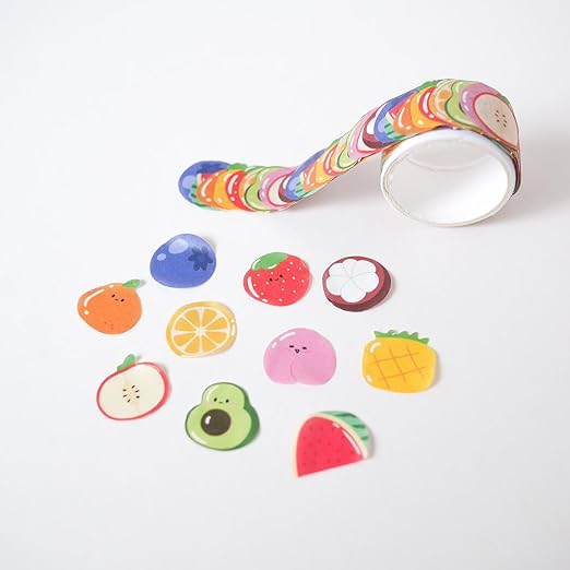 Foodie Cute Fun Washi Sticker Tape Decorative Stationery Sticker Roll | Set of 5