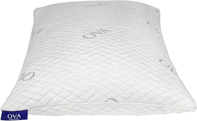 OVA - King Size Tri-blend memory foam hypoallergenic pillow, Cooling cover, Firm or Soft Customizable. Machine washable, 100% Made in The U.S.A. 60 Day Risk free trial! (2 Pack, King)