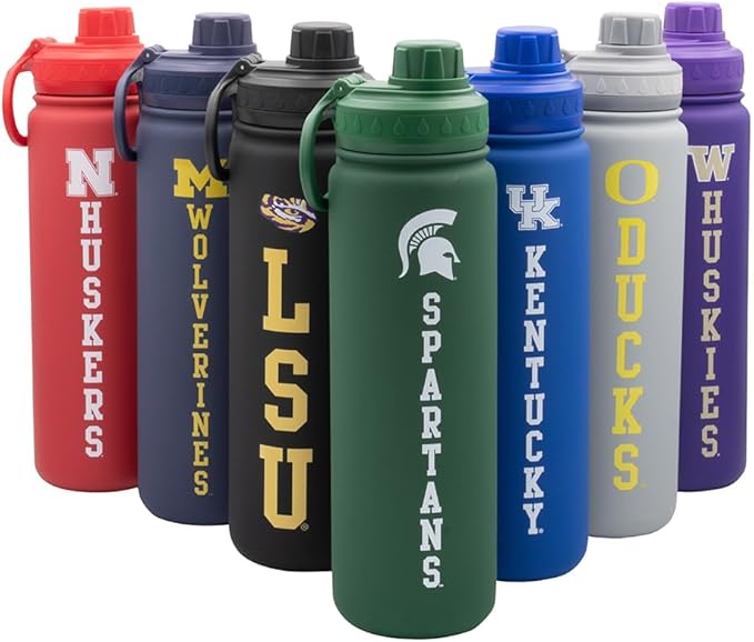 Michigan State Spartans Water Bottle - Green Double Walled Stainless Steel 24 oz Keeps Drinks Cold or Hot