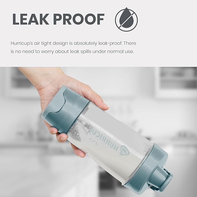 WONDER CORE Hurricup: 22 Oz Blender Shaker Bottle Cup for Protein Shakes with Hand Mixing Mechanism for Gym Workout, Sports Nutrition Pre-Workout Powders, BPA-free, Passed NSF, FDA, RoHS, REACH (Blue)