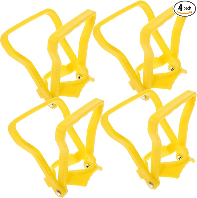 BESPORTBLE 4Pcs 5 Gallon Water Bottle Handles - Stable Ergonomic Grip Handle Carrier Drinking Water Bottle Carrier for 5 Gallon Water Jugs for Prevents Tilting (Yellow)