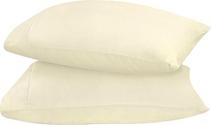 Utopia Bedding Queen Pillow Cases - 2 Pack - Envelope Closure - Soft Brushed Microfiber Fabric - Shrinkage and Fade Resistant Pillow Covers 20 X 30 Inches (Queen, Ivory)