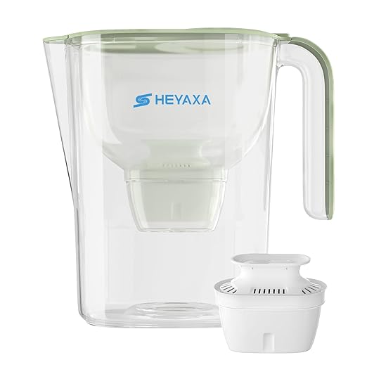 Water Filter Pitchers for Tap and Drinking Water, 10-Cup Capacity, BPA Free, Removes Chlorine, Lead, Forver Chemicals (Green)