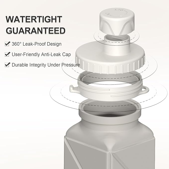 Collapsible Water Bottles, Silicone Foldable Portable Water Bottle 610ml, Lightweight Reusable Leakproof for Sports and Outdoor, 1 Pack (Starlight)