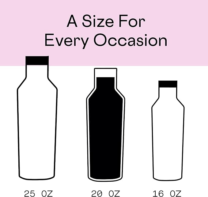 Corkcicle Sport Canteen Insulated Tumbler, Walnut Wood, 20 oz – Reusable Water Bottle Keeps Beverages Cold for 25 Hours & Hot 12 Hours – Cupholder Friendly Tumbler with Screw-On Cap