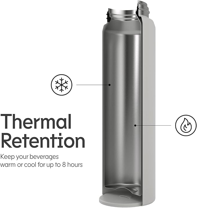 RHINOSHIELD AquaStand Magnetic Bottle 23 oz | Stainless Steel Insulated Sport Bottle w/MagSafe Handle, Adjustable Tripod, Rounded Spout & Leak-Proof - San Diego State University®