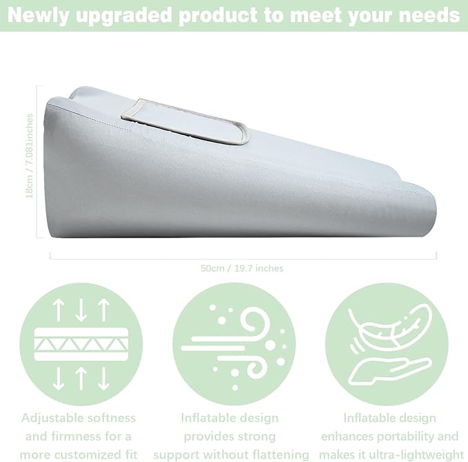 Arm Elevation Pillow, Arm Wedge Elevation Pillow Excellent, Ergonomic Elbow Support Pillow for Sleeping Arm Pads Pillow，Elevated Arm Pillow for Broken Arm,Inflatable Type