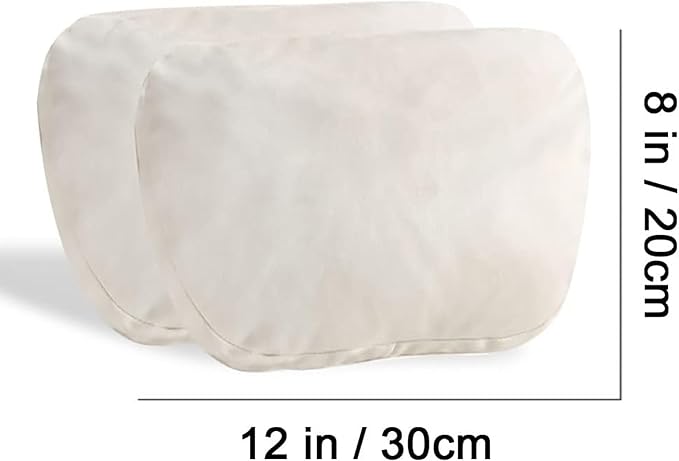 2Pcs Car Neck Pillows for headrests,for Travel Interior Accessories and Suede Support Head Pillows，Balance Neck Pillow Designed to Relieve Neck Pain and Muscle Tension.（White）