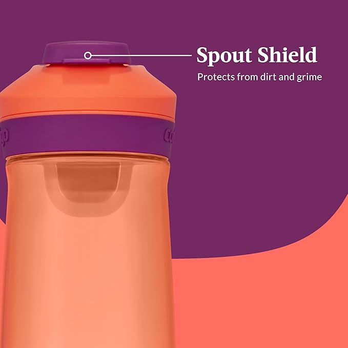 Contigo Autoseal Water Bottle, 20 oz, Coral/Grape
