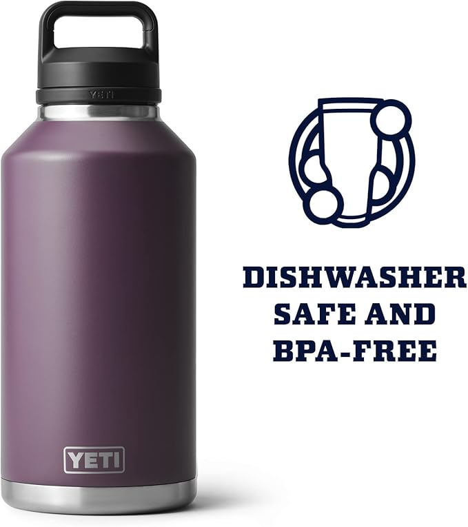 YETI Rambler 64 oz Bottle, Vacuum Insulated, Stainless Steel with Chug Cap, Nordic Purple