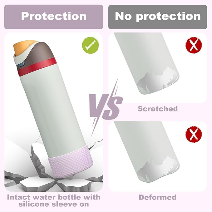 Silicone Boot for Owala Water Bottle 24 oz 32 oz 40 oz, Anti-Slip Protective Sleeve for FreeSip/Twist/Flip Stainless Steel Water Bottles Accessories