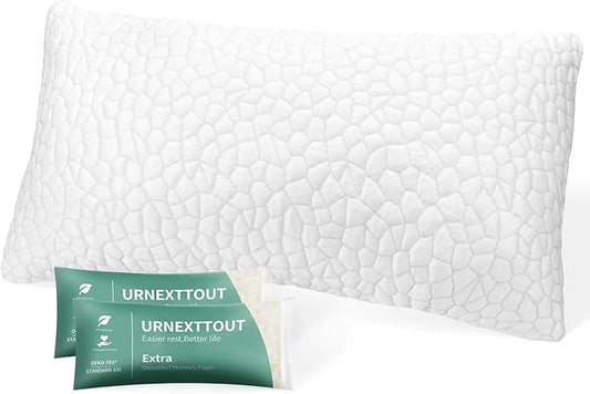 High Cooling Pillow for Hot Sleepers Bed Pillow for Side Sleepers Memory Foam Neck Pillow King Size Pillows with 2 Extra Fill