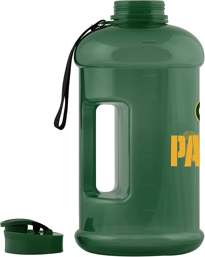 FOCO NFL Team Logo 2L Plastic Clear Large Sports Water Bottle