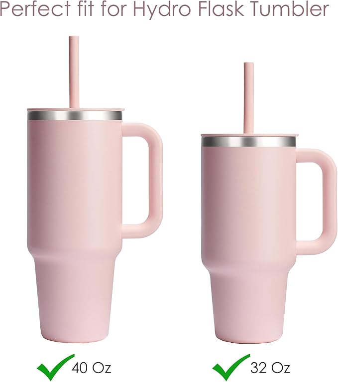 For Hydro Flask Tumbler Straw Lid, 3PCS Straw Cover for Hydro Flask Water Bottles, Silicone Straw Cap for Hydro Flask Cups, Silicone Accessories for Hydro Flask Stainless Steel Tumbler 32Oz 40Oz