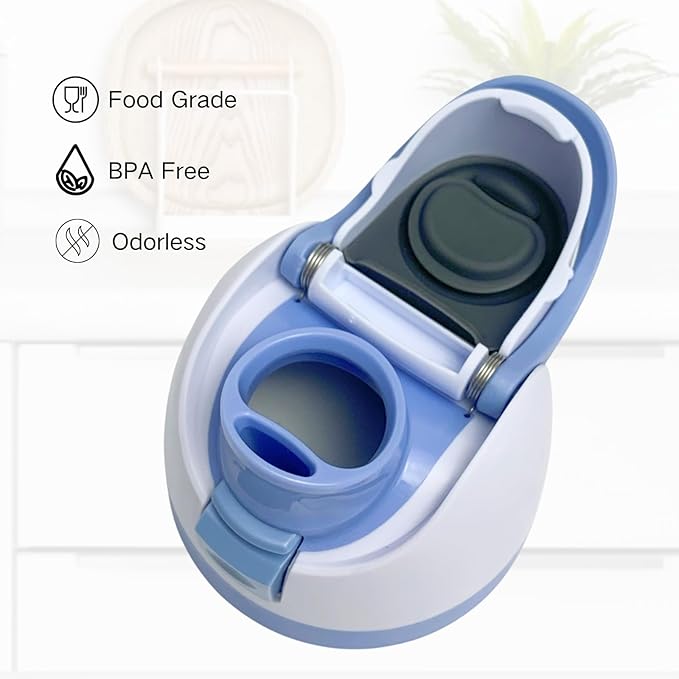 Replacement Cap for Owala Freesip, One Button Water Bottle Top Replacement Cap Compatible with Owala Cup, Replacement Accessories for Owala Free Sip 16oz 24oz 32oz 40oz, BPA-Free No Leak,Blue