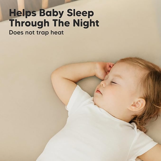 Pack and Play Sheets Fitted, 2-Pack Mini Crib Sheets - Pack N Play Sheets, Organic Fitted Crib Sheet for Pack and Play Mattress, Playard Baby Crib Sheets, Crib Sheets Neutral for Boys, Girls (Hedges)