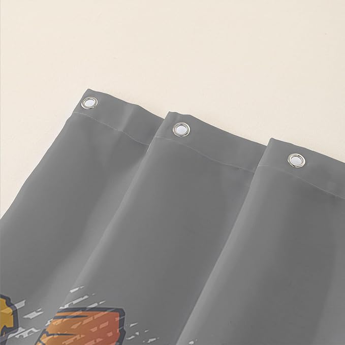 AILONEN Truck Shower Curtain for Kids Boys Teens,Red Monster Truck Bath Curtain for Bathroom Decor,Jam Truck Polyester Waterproof with 12 Plastic Hooks 72" W*72" H