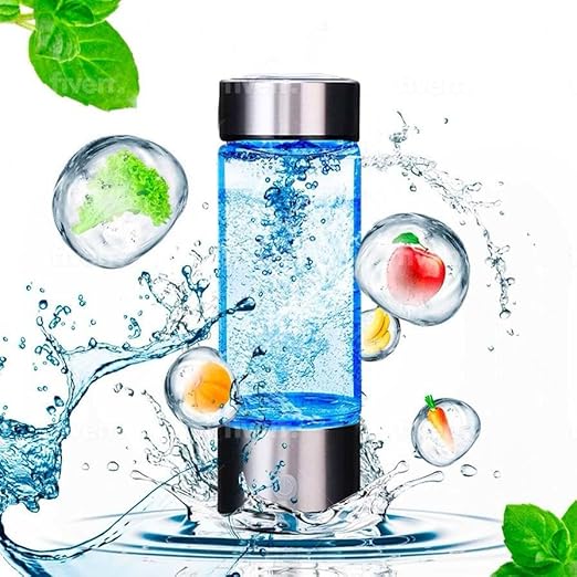 Hydrogen Water Bottle, Advanced Generator for Quick 3-Min Electrolysis. Perfect for Office, Travel, Fitness, Camping, and Hiking Adventures.