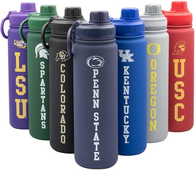 Penn State Water Bottle - Navy Double Walled Stainless Steel 24 oz Keeps Drinks Cold or Hot