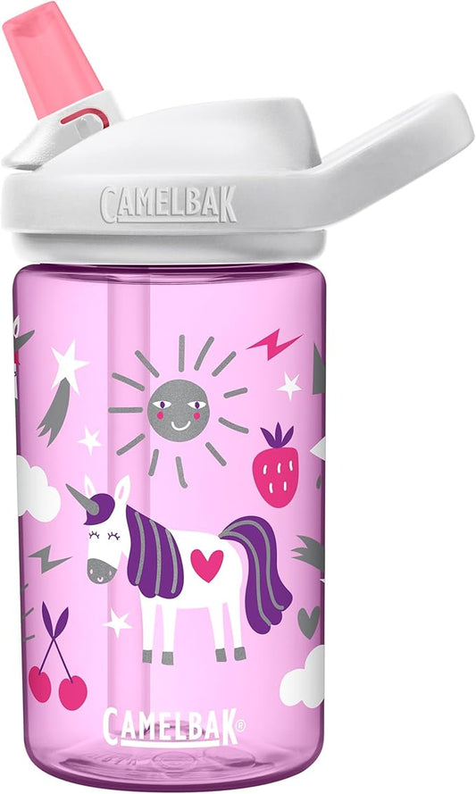 CamelBak Eddy+ 14oz Kids Water Bottle with Tritan Renew – Straw Top, Leak-Proof When Closed