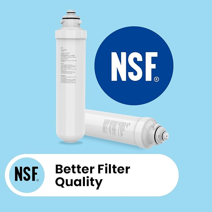 Comfee' POU-F Filter, 2 Stage Replacement Filters For All Comfee Bottleless Water Coolers, Pack of 1 PP Filter and 1 Activated Carbon Filter