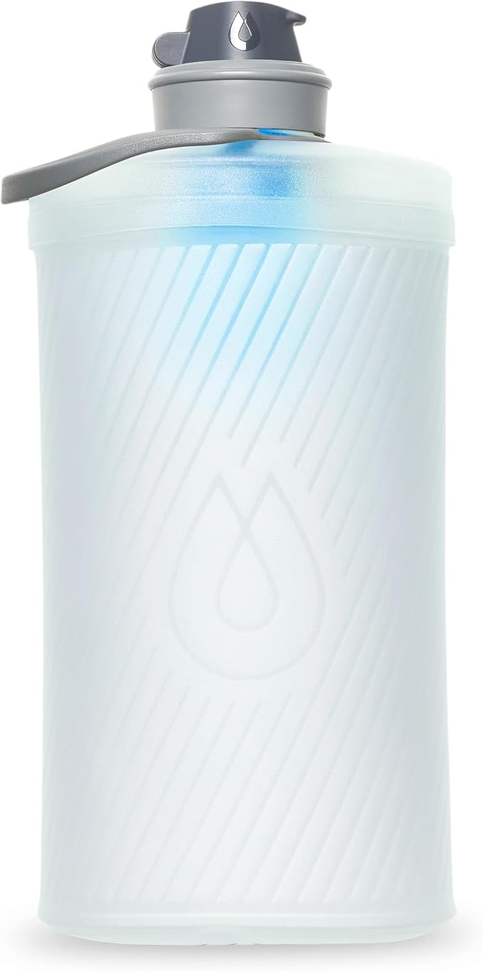 HydraPak Flux+ 1.5L Filter Kit - Collapsible Backpacking Water Bottle - BPA Free, Ultra Light, Spill-Proof Twist Cap, Clear