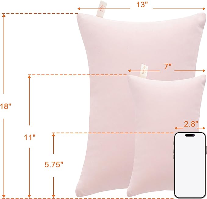 NTBAY Toddler Pillows, Down Alternative 13"x18" Pillows, Machine Washable - Soft and Breathable Travel Small Pillows for Sleeping, Ideal for Daycare, Crib, Cot, Pink