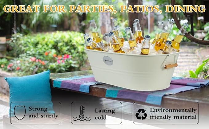 Large Ice Buckets, Banquet Ice Buckets, Cocktail Bar Ice Buckets, Home And Kitchen Beverage Beer Ice Buckets (white2)