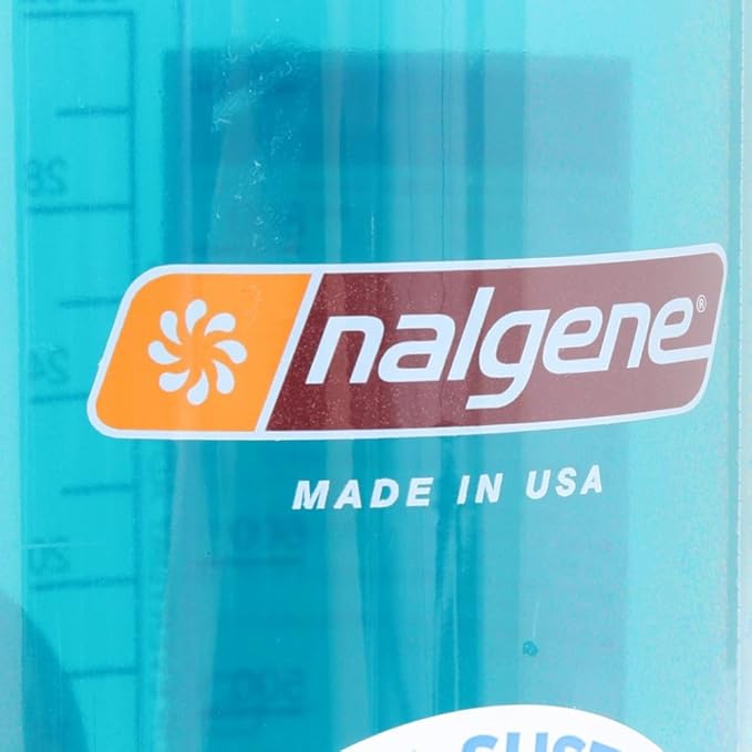 Nalgene Sustain Tritan BPA-Free Water Bottle Made with Material Derived From 50% Plastic Waste, 32 OZ, Wide Mouth, Teal
